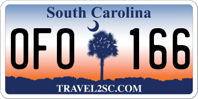 SC license plate OFO166