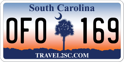 SC license plate OFO169