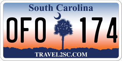 SC license plate OFO174