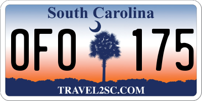 SC license plate OFO175