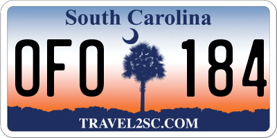 SC license plate OFO184