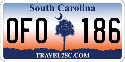 SC license plate OFO186