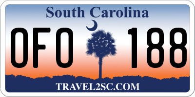 SC license plate OFO188