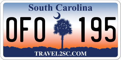 SC license plate OFO195