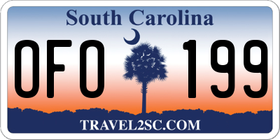 SC license plate OFO199