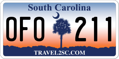 SC license plate OFO211