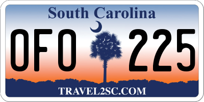 SC license plate OFO225