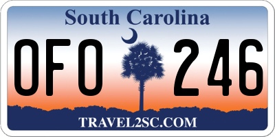 SC license plate OFO246