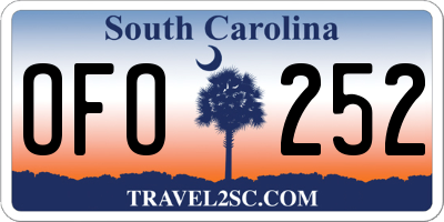SC license plate OFO252
