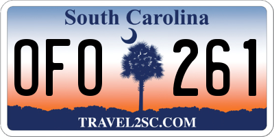 SC license plate OFO261