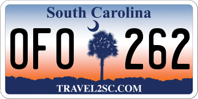 SC license plate OFO262