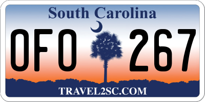 SC license plate OFO267
