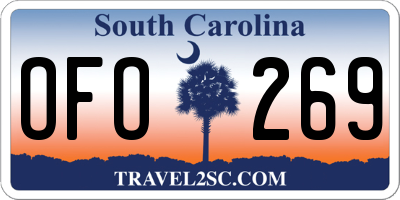 SC license plate OFO269