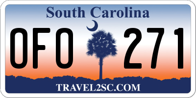 SC license plate OFO271
