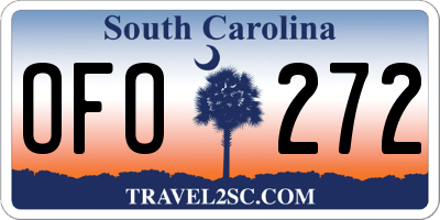 SC license plate OFO272