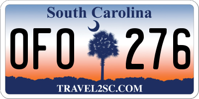 SC license plate OFO276