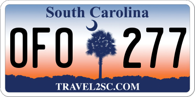 SC license plate OFO277