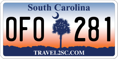 SC license plate OFO281