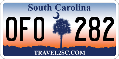 SC license plate OFO282