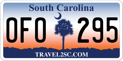 SC license plate OFO295