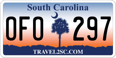 SC license plate OFO297