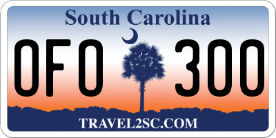 SC license plate OFO300