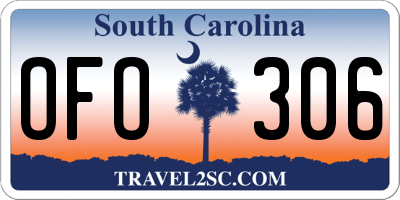 SC license plate OFO306