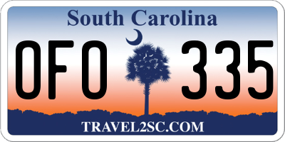 SC license plate OFO335