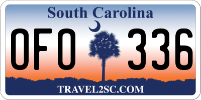 SC license plate OFO336