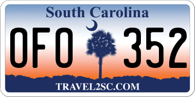 SC license plate OFO352