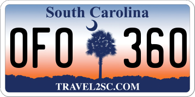 SC license plate OFO360