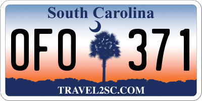 SC license plate OFO371