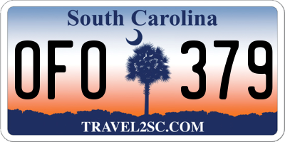 SC license plate OFO379