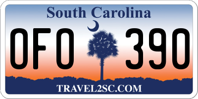 SC license plate OFO390