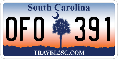 SC license plate OFO391