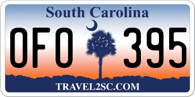 SC license plate OFO395
