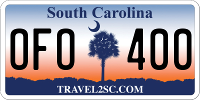 SC license plate OFO400