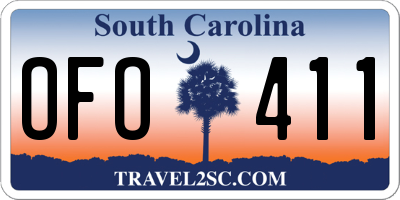 SC license plate OFO411