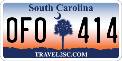 SC license plate OFO414