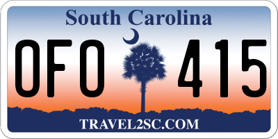 SC license plate OFO415