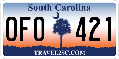 SC license plate OFO421