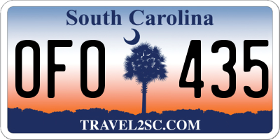 SC license plate OFO435
