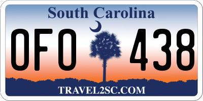 SC license plate OFO438