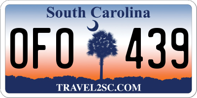 SC license plate OFO439