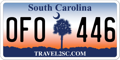 SC license plate OFO446