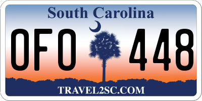 SC license plate OFO448