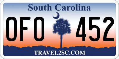 SC license plate OFO452
