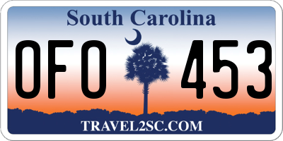 SC license plate OFO453