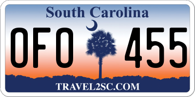 SC license plate OFO455