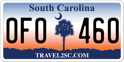SC license plate OFO460